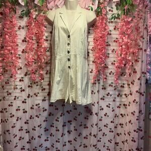Urban outfitters cream  polka dot  romper #polkadot